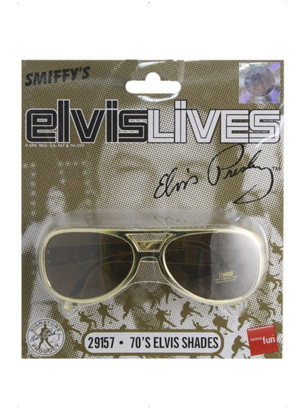 Lunettes de soleil d'Elvis dorées