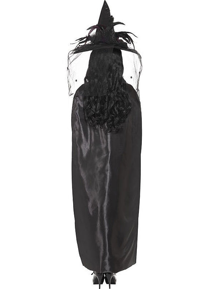 Cape noire de sorcière adulte