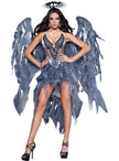 Déguisement Ange noir deluxe femme