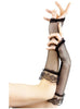 Gants noirs de toile sans doigt
