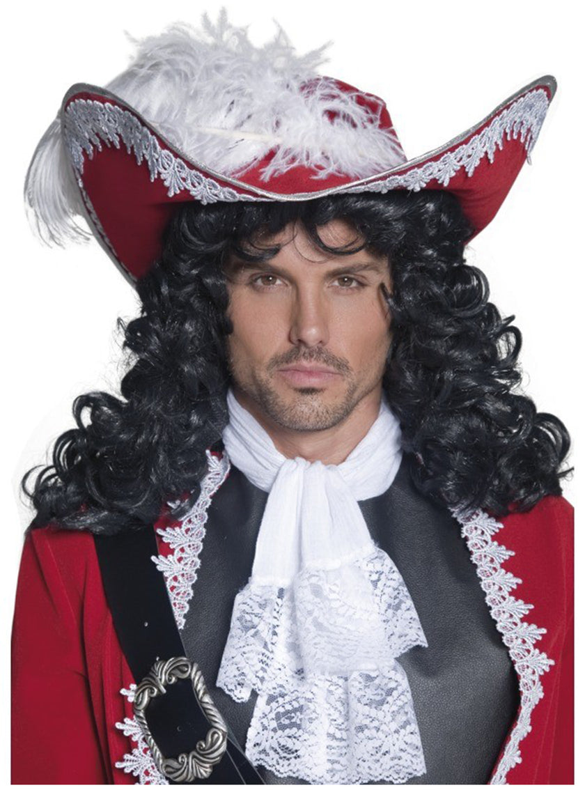 Chapeau de Capitaine pirate rouge