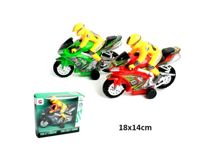 moto sonore et lumineuse à friction mix 18cm