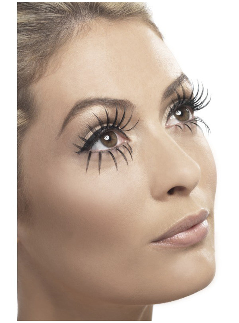 Faux-cils longs noirs