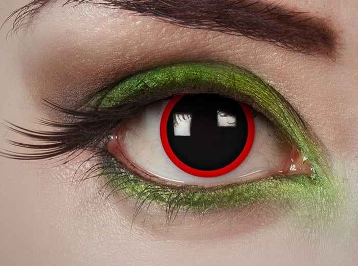 lentilles de contact jour des morts poupée rouge noir 12 mois