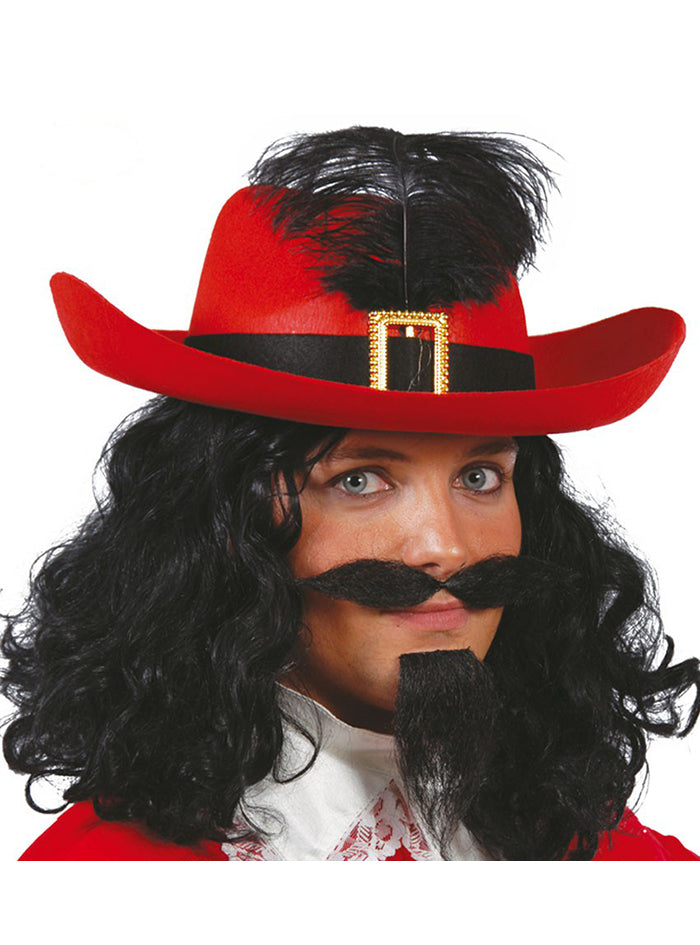 Chapeau de mousquetaire rouge