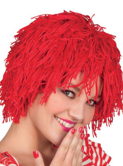 Perruque poupée en tissus rousse femme