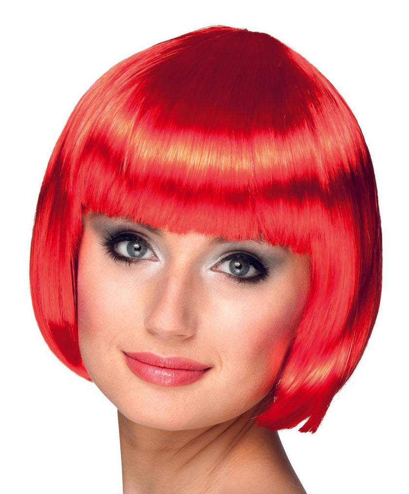 Perruque courte rouge femme
