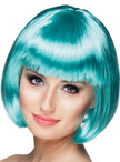 Perruque bleue courte femme