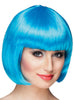Perruque courte bleu femme