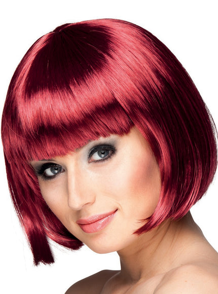 Perruque rousse frange femme