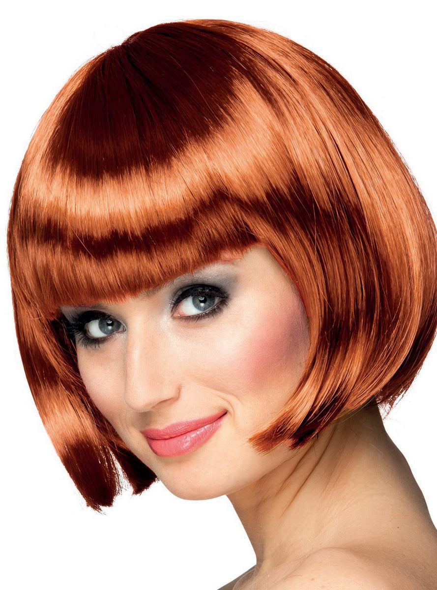 Perruque cuivre frange femme
