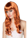 Perruque rousse longue sexy femme