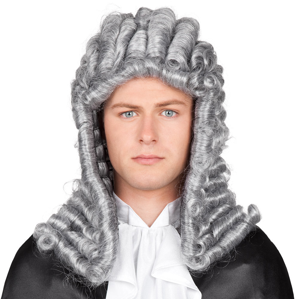 Perruque grise juge homme
