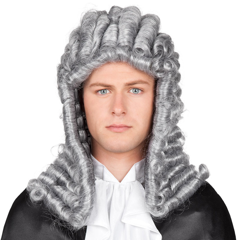 Perruque grise juge homme