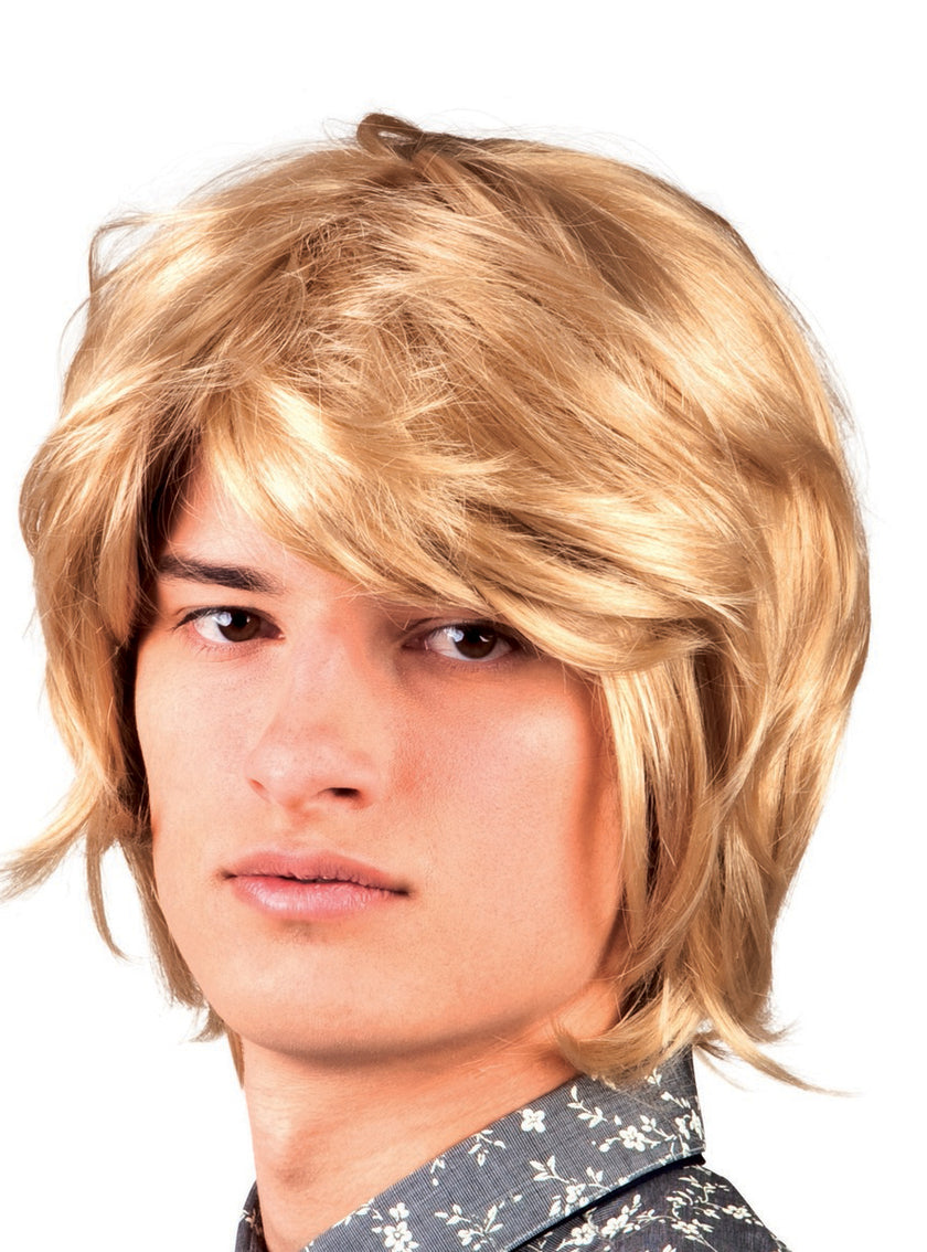 Perruque blonde musicien 60's homme
