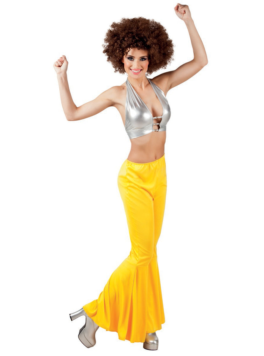 Pantalon Pattes d'eph jaune femme