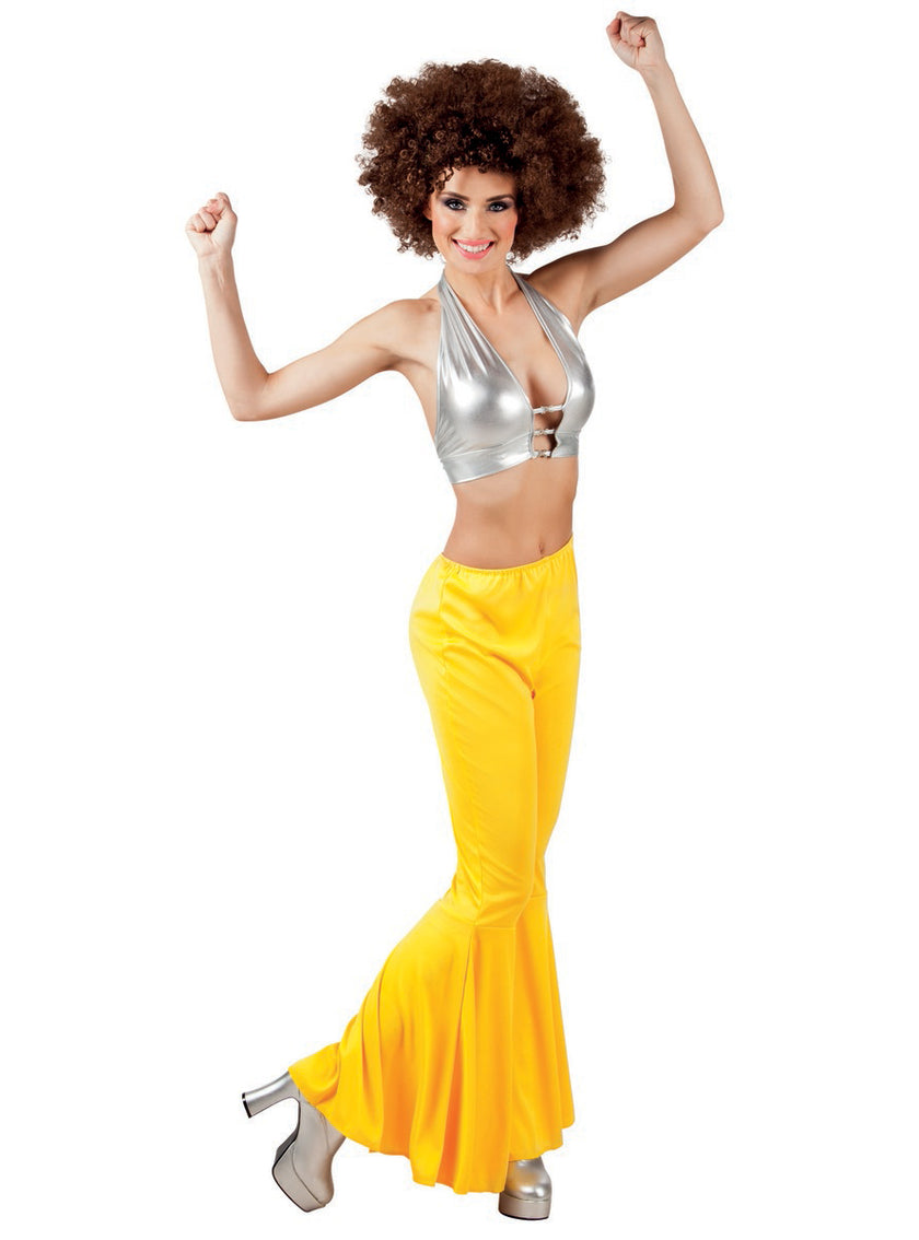 Pantalon Pattes d'eph jaune femme