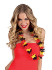 Collier Hawaien tricolore noir, jaune, rouge