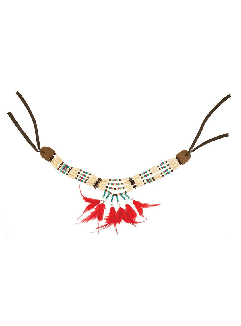 Collier indien plumes adultes