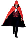 Cape comte Dracula réversible à capuche adulte