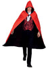 Cape comte Dracula réversible à capuche adulte