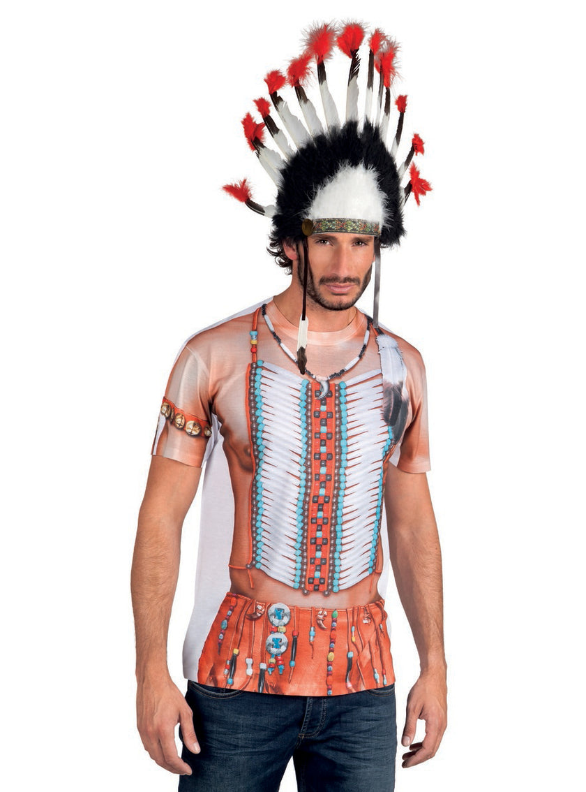 T-shirt réaliste indien homme