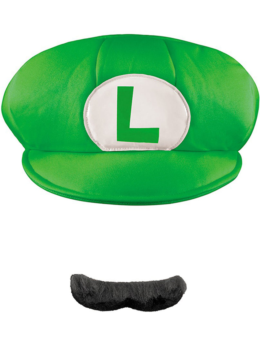 Kit casquette-moustache Luigi adulte