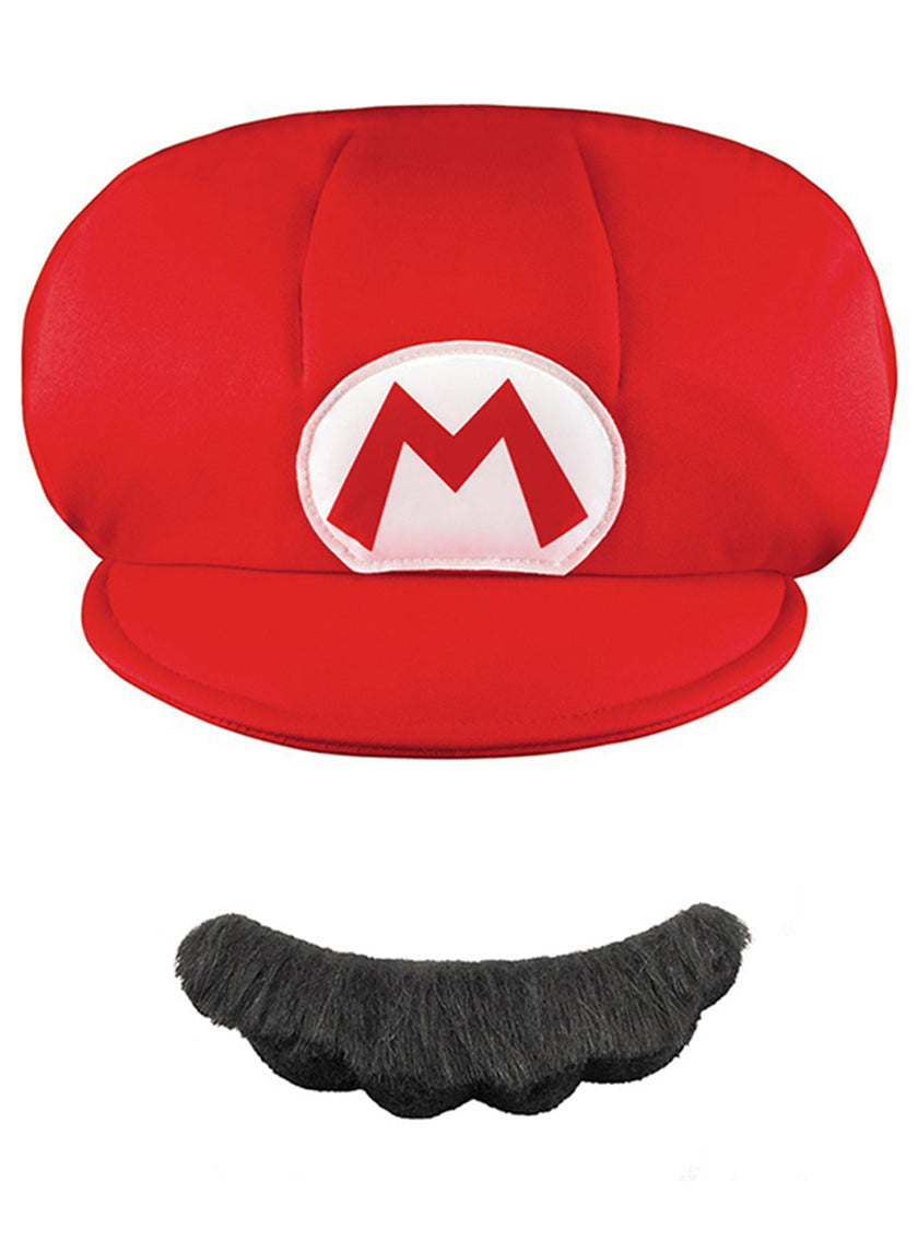 Kit Casquette-moustache Mario enfant