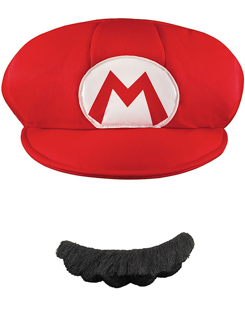 Kit casquette-moustache Mario adulte