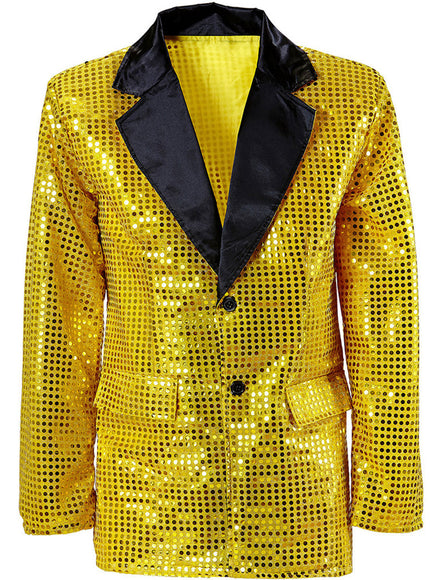 Veste dorée à paillettes homme grande taille
