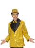 Veste dorée à paillettes homme grande taille