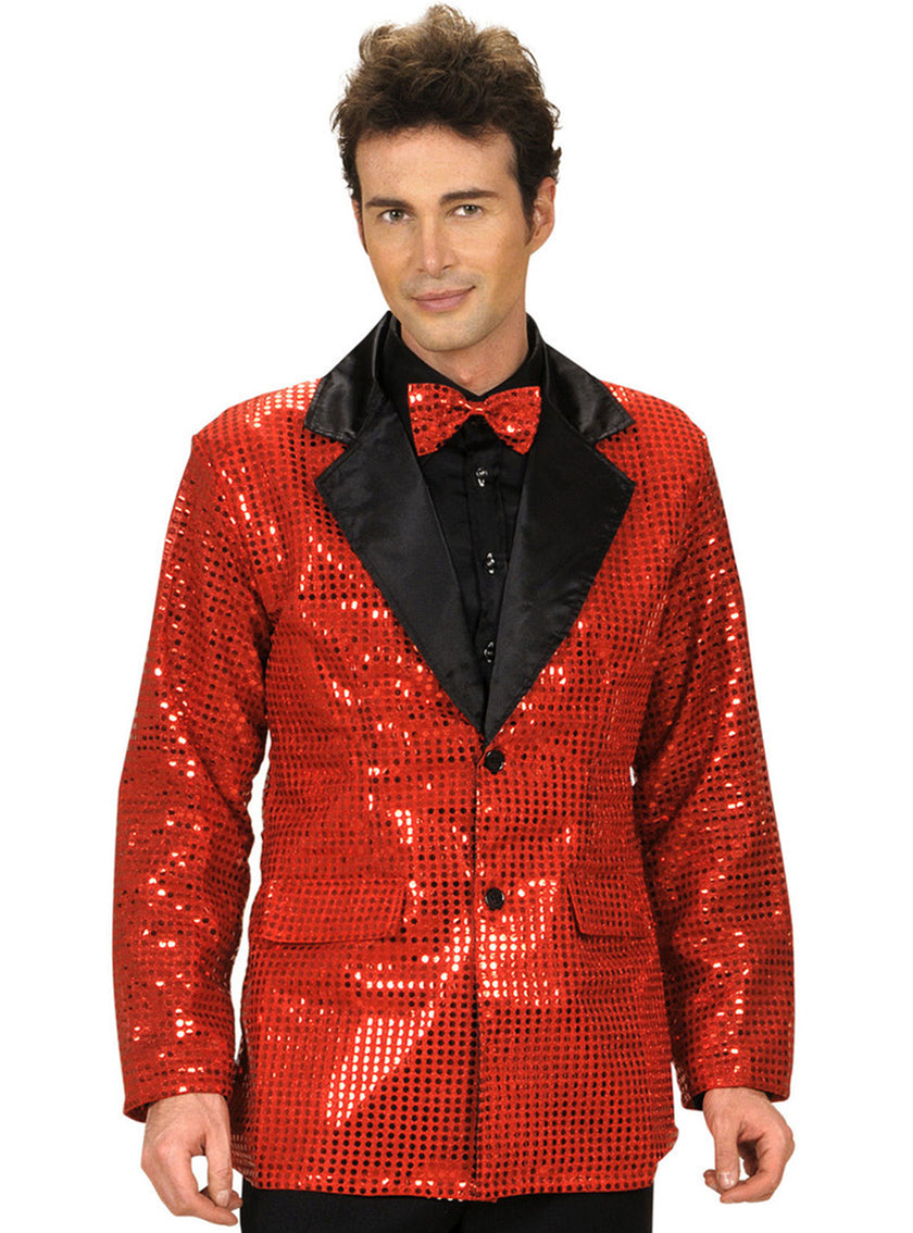 Veste rouge à paillettes homme grande taille