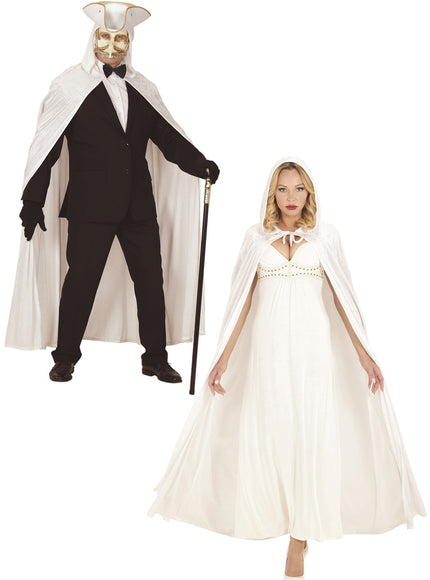 Cape velours blanche adulte