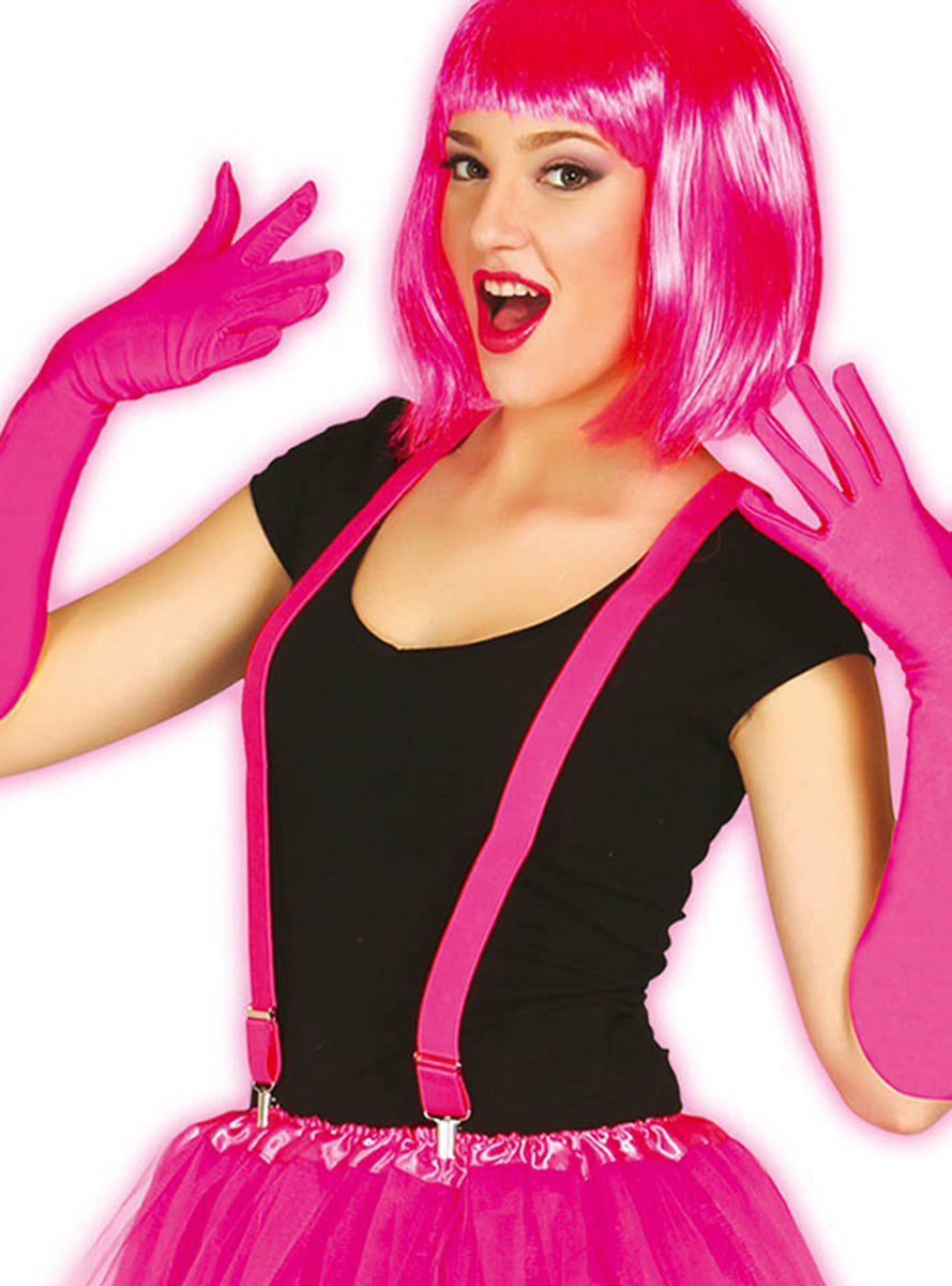 Bretelles fuchsia néon