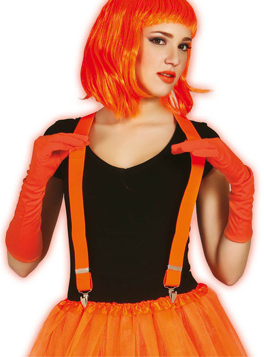 Bretelles orange néon