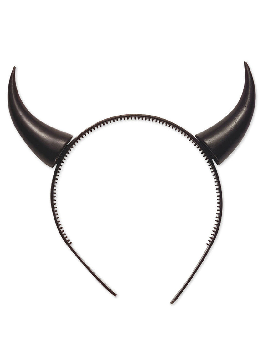 Diadème à cornes de diable à paillettes noires