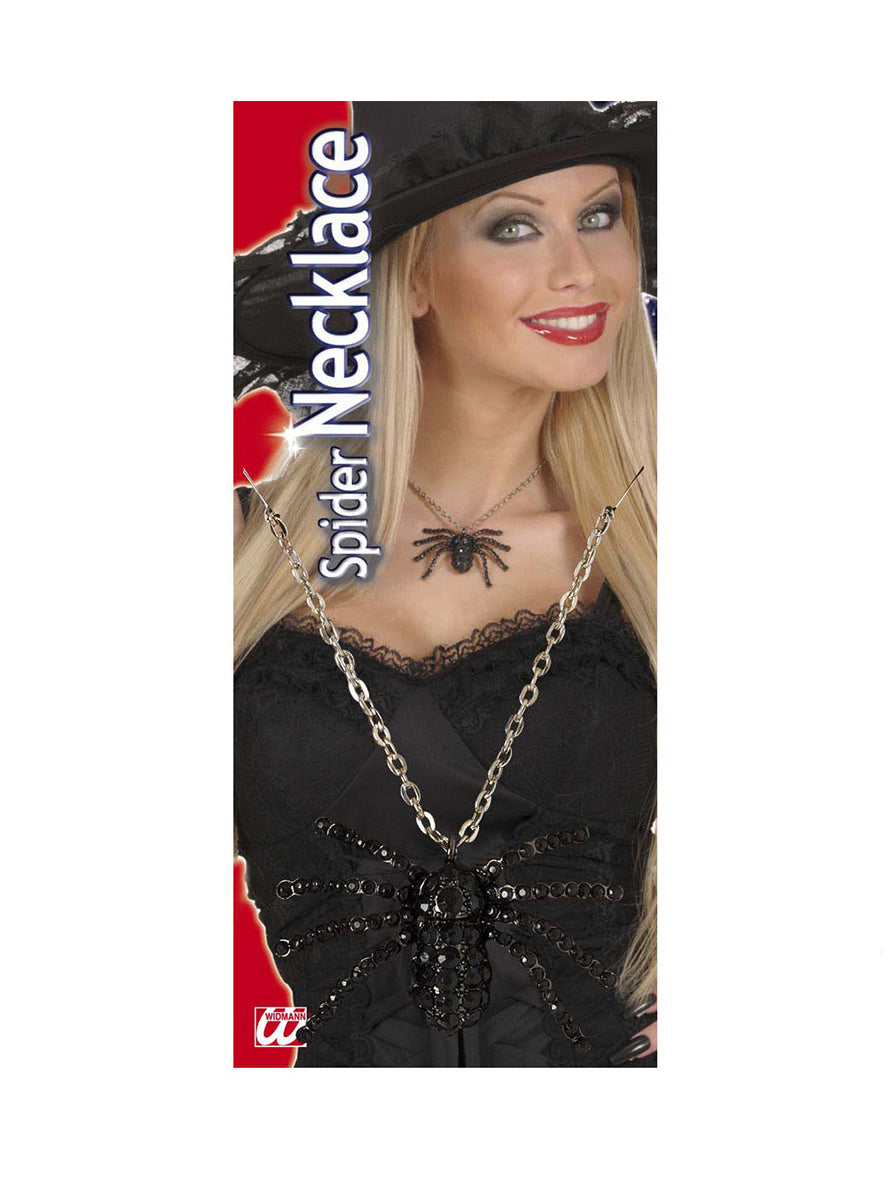 Collier avec araignée en strass