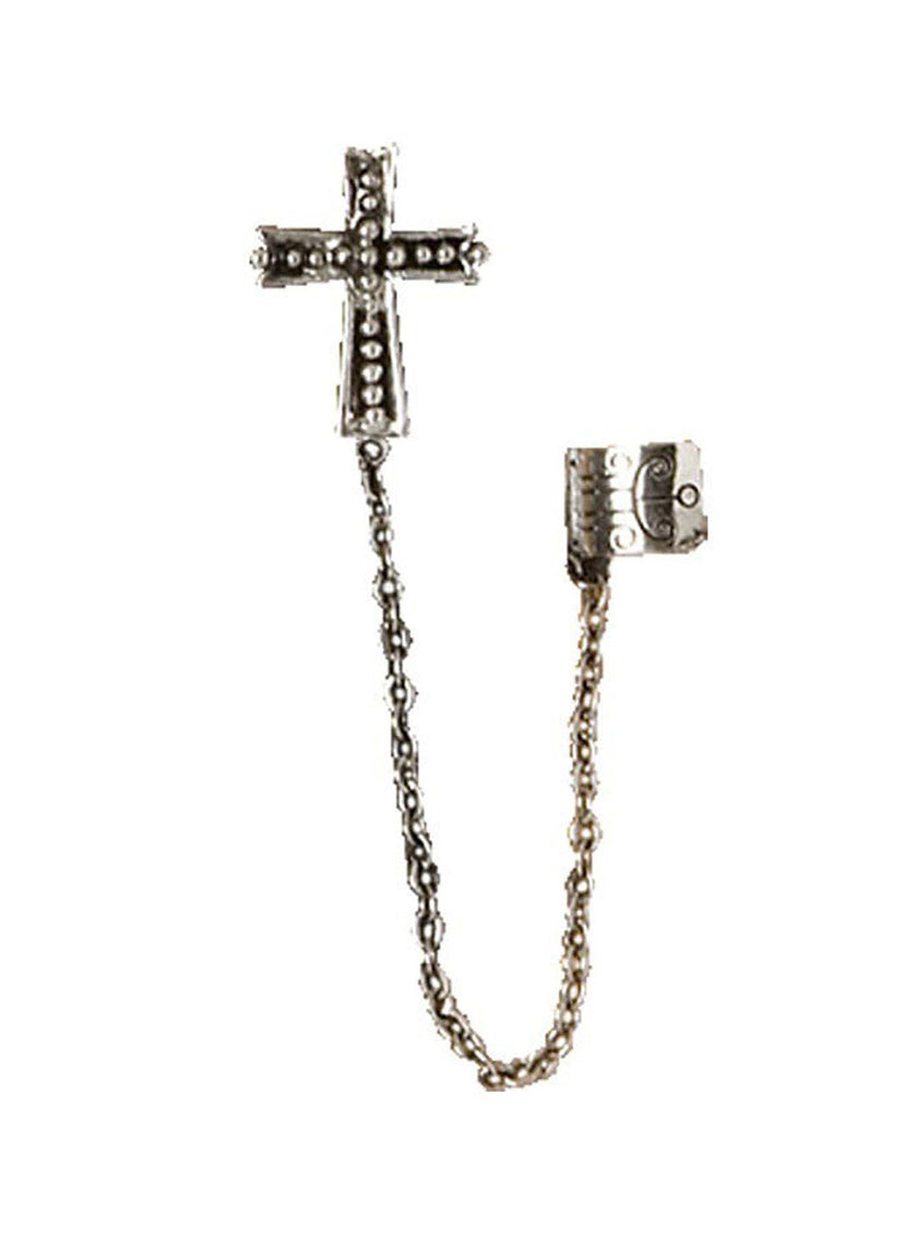 Boucle d'oreille croix gothique