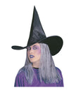 Chapeau de sorcière à cheveux gris