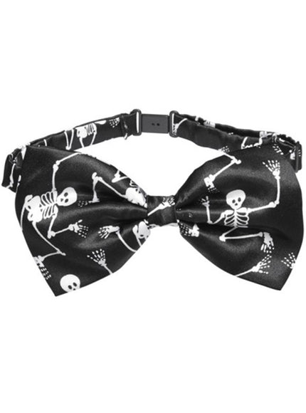 Noeud papillon tête de mort et squelettes