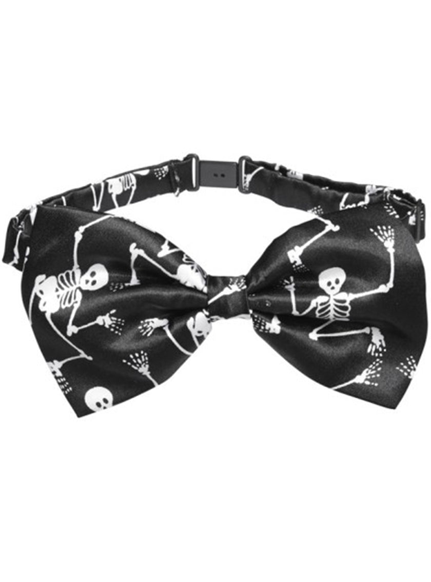 Noeud papillon tête de mort et squelettes