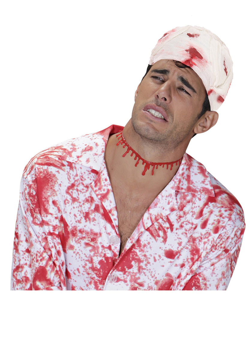 Bande médicale ensanglantée