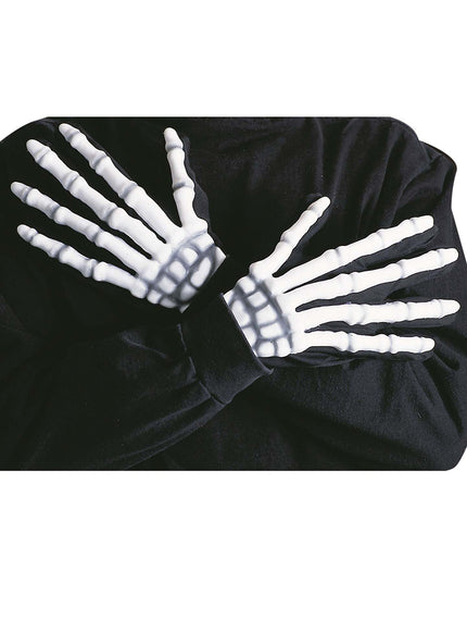 Gants de squelette avec reliefs fluorescents