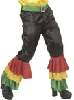 Pantalon noir danseur de rumba à paillettes homme