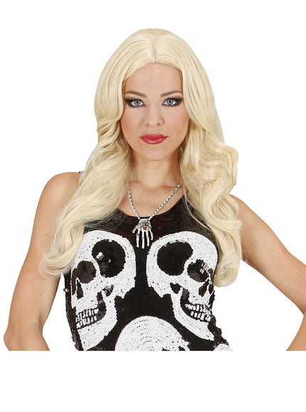 Collier main de squelette