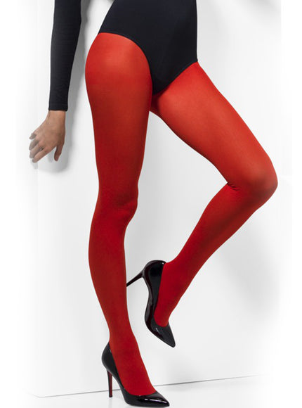 Collants rouges opaques