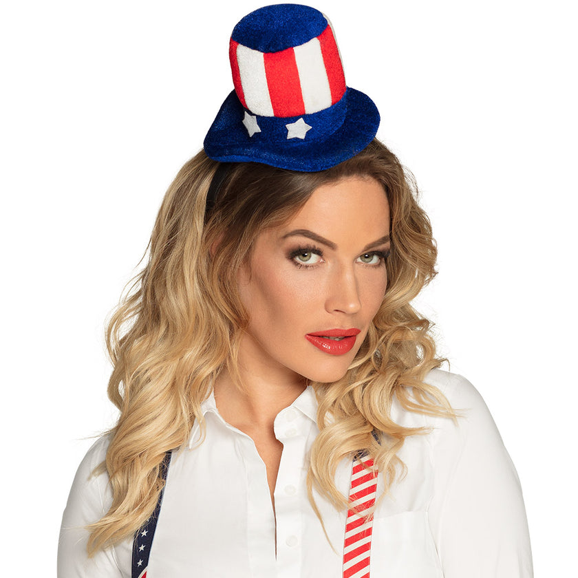 Mini chapeau Oncle Sam femme