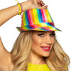 Chapeau arc-en-ciel paillettes adulte