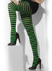 Collants rayés vert foncé et noir