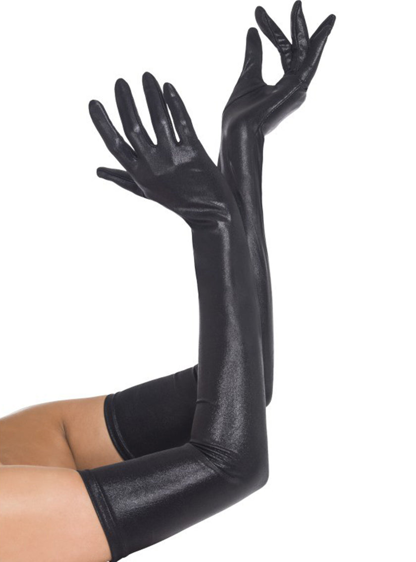 Gants noir effet cuir